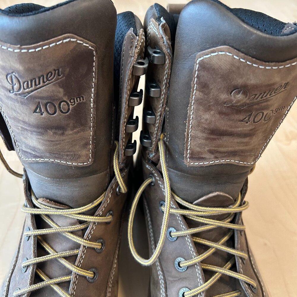 Danner Gritstone 8" Mens 9.5 D Brown Leather Alloy Toe Waterproof Work Boots - Picture 3 of 14